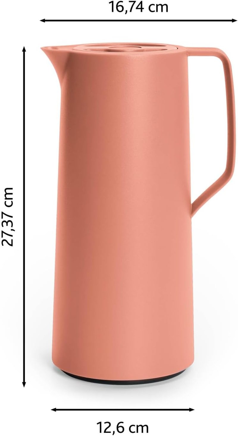 Emsa Motiva Termosz 1L Terrakotta Üvegpalack Gyorscsatos Zárral - Terracotta