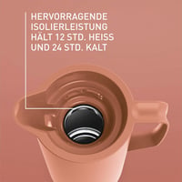 Emsa Motiva Termosz 1L Terrakotta Üvegpalack Gyorscsatos Zárral - Terracotta 4