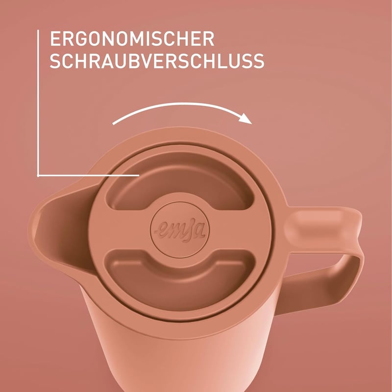 Emsa Motiva Termosz 1L Terrakotta Üvegpalack Gyorscsatos Zárral - Terracotta