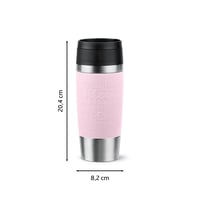 Termos šalica Emsa N20206 Travel Mug Classic 0,36 l, nehrđajući čelik, otvor za piće od 360°, drži toplo 4 sata i hladno 8 sati, 100% otporna na curenje, periva u perilici posuđa 9