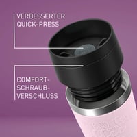 Termos šalica Emsa N20206 Travel Mug Classic 0,36 l, nehrđajući čelik, otvor za piće od 360°, drži toplo 4 sata i hladno 8 sati, 100% otporna na curenje, periva u perilici posuđa 5