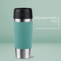 Emsa N20210 Travel Mug Classic termoska 0,36 litra, benzínová modrá, nehrdzavejúca oceľ, 360° pitný otvor, nepriepustná, vhodná do umývačky riadu 6