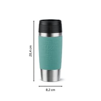 Emsa N20210 Travel Mug Classic termoska 0,36 litra, benzínová modrá, nehrdzavejúca oceľ, 360° pitný otvor, nepriepustná, vhodná do umývačky riadu 8