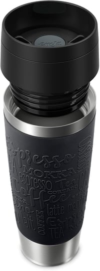 Emsa N20220 utazó termosz 0,5L rozsdamentes acél fekete - Black, Comfort closure 8