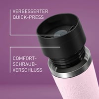 Emsa N20224 utazó termosz 0,5L rozsdamentes acél, 6 óra meleg, 12 óra hideg, pasztell rózsaszín - Pastel Pink, Comfort closure 5