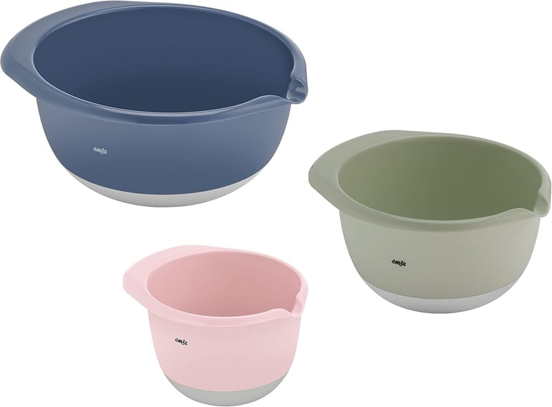 Emsa Prep&Bake 3 részes keverőtál szett 1,4-4,7 literes csúszásmentes alappal - 3er Set (1,4 + 2,8 + 4,7 L)