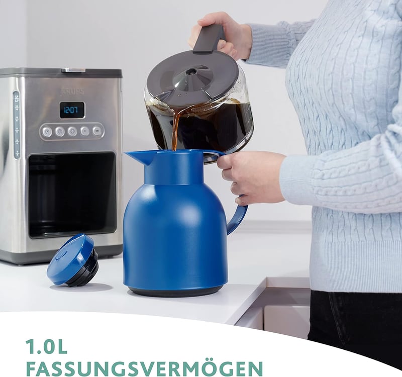 Emsa Samba 1 literes termosz kanna, szorítózáras, 12 óra meleg, 24 óra hideg - 2-1 L, Powder Blue