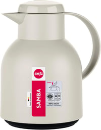 Emsa Samba 1 literes termoszkancsó, 12 órás meleg, 24 órás hideg, teljesen szorítómentes - 2-1 L, Powder Grey 8