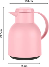 Emsa Samba 1 literes termoszkancsó gyorscsatos porcelánrózsaszín 12h meleg 24h hideg - 2-1 L, Powder Pink 6