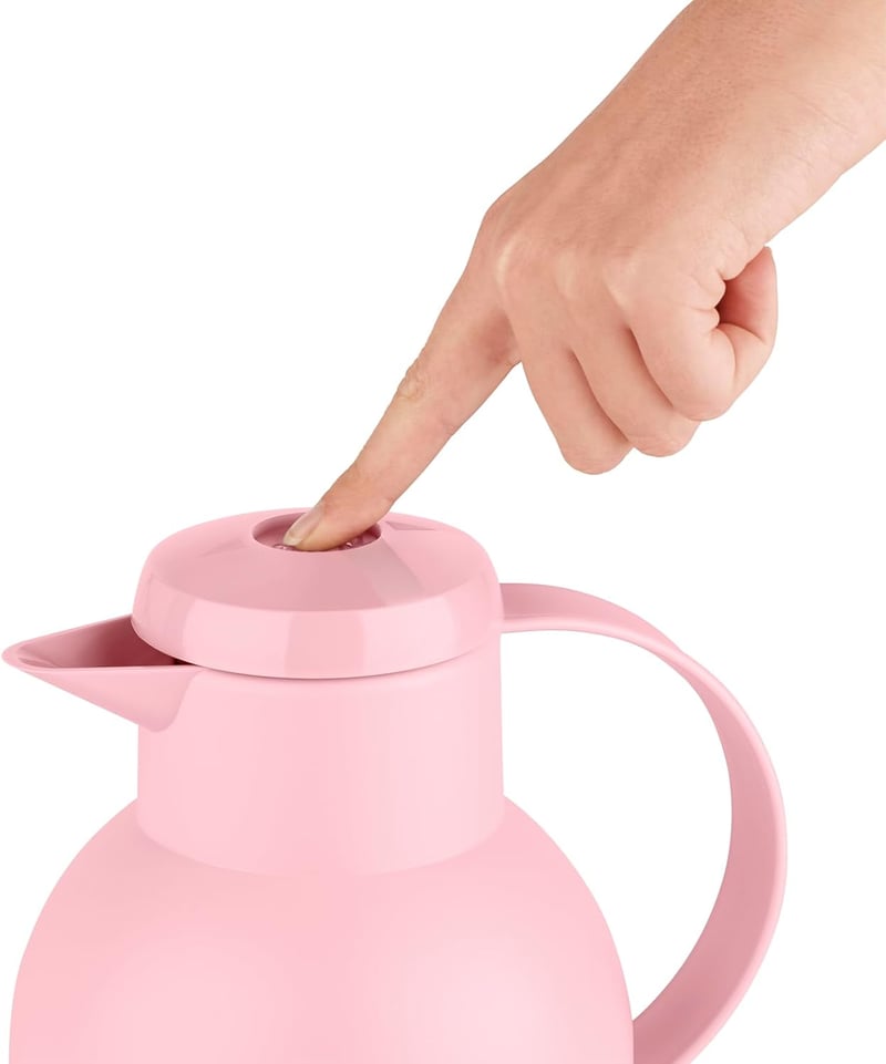 Emsa Samba 1 literes termoszkancsó gyorscsatos porcelánrózsaszín 12h meleg 24h hideg - 2-1 L, Powder Pink