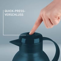 Termoska Emsa Samba 1,5 l, uzáver Quick Press, sklenená vložka, 12 h teplé a 24 h studené, priehľadná/oceánska modrá 4