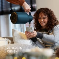 Termoska Emsa Samba 1,5 l, uzáver Quick Press, sklenená vložka, 12 h teplé a 24 h studené, priehľadná/oceánska modrá 5