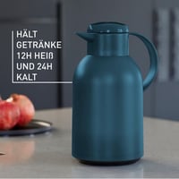 Termoska Emsa Samba 1,5 l, uzáver Quick Press, sklenená vložka, 12 h teplé a 24 h studené, priehľadná/oceánska modrá 3