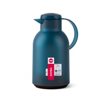 Termoska Emsa Samba 1,5 l, uzáver Quick Press, sklenená vložka, 12 h teplé a 24 h studené, priehľadná/oceánska modrá 10