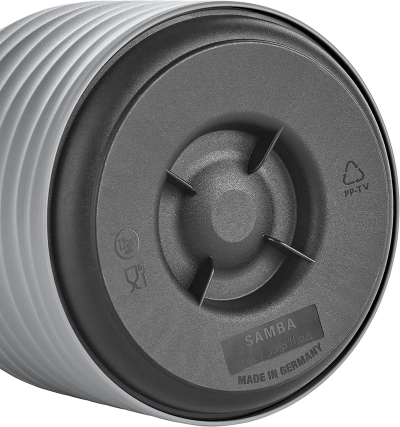 Emsa Samba termosz 1 literes gyorscsatos kávékanna 12 órás meleg tartás - 1000 fluid ounces, Wave Stone, Single