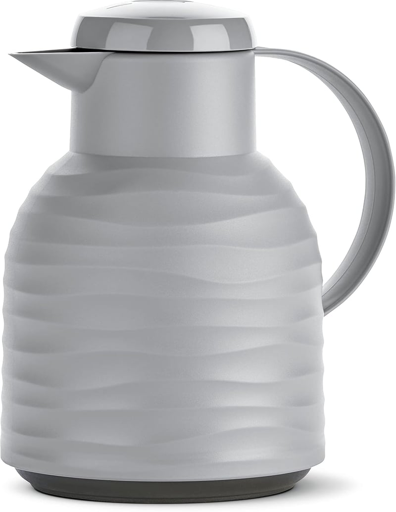 Emsa Samba termosz 1 literes gyorscsatos kávékanna 12 órás meleg tartás - 1000 fluid ounces, Wave Stone, Single