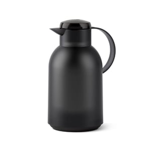 EMSA Samba termos boca, vrč za kavu, čajnik, termo šalica - 1.500 ml, prozirna crna, 1 komad