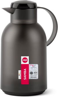 EMSA Samba termosz kanna, kávéforraló, teáskanna, hőtartó bögre - 1,500 ml, Translucent Black, Single 8
