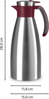 Emsa Soft Grip 1,5L Termoszkancsó Rozsdamentes Acél Bordo 7