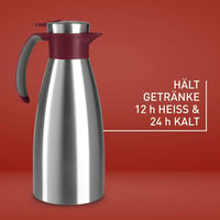 Emsa Soft Grip 1,5L Termoszkancsó Rozsdamentes Acél Bordo 6