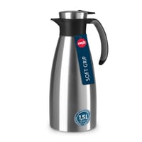 Vákuová termoska Emsa Soft Grip 1,5 l, čierna, nehrdzavejúca oceľ, 12 hodín teplá a 24 hodín studená, protišmyková rukoväť 9