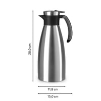 Vákuová termoska Emsa Soft Grip 1,5 l, čierna, nehrdzavejúca oceľ, 12 hodín teplá a 24 hodín studená, protišmyková rukoväť 8