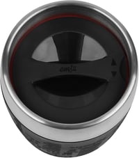 Cestovný hrnček Emsa Travel Cup 514514, 200 ml, dvojstenná nehrdzavejúca oceľ, 360-stupňový otvor na pitie, vhodný do umývačky riadu, čierny 4