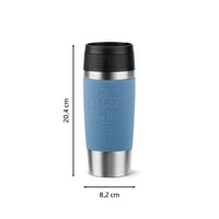 Termohrnček Emsa Travel Mug Classic 360 ml, nerezová oceľ, akvamarínová, 4 h teplý a 8 h studený, 100 % nepriepustný, vhodný do umývačky riadu, N2 7