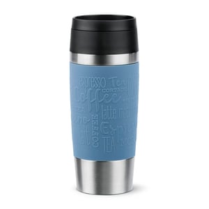 Emsa Travel Mug Classic 360 ml termos šalica od nehrđajućeg čelika, akvamarin plava, 4h toplo i 8h hladno, 100% nepropusna, periva u perilici posuđa, N2