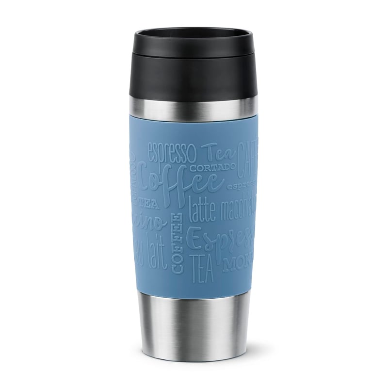 Termohrnček Emsa Travel Mug Classic 360 ml, nerezová oceľ, akvamarínová, 4 h teplý a 8 h studený, 100 % nepriepustný, vhodný do umývačky riadu, N2