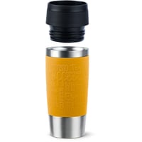 Termoska Emsa Travel Mug Classic N20208 0,36 litra, horčicovožltá, nehrdzavejúca oceľ, 360° otvor na pitie, 4 h teplý/8 h studený, 100 % tesniaci, vhodný do umývačky riadu 2