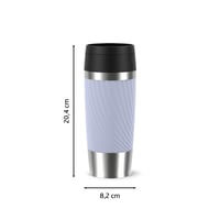 Termoska Emsa Travel Mug Classic Twist 0,36 l, levanduľová, nepriepustná, vhodná do umývačky riadu, skrutkovací uzáver Comfort, 4 h teplý, 8 h studený 8