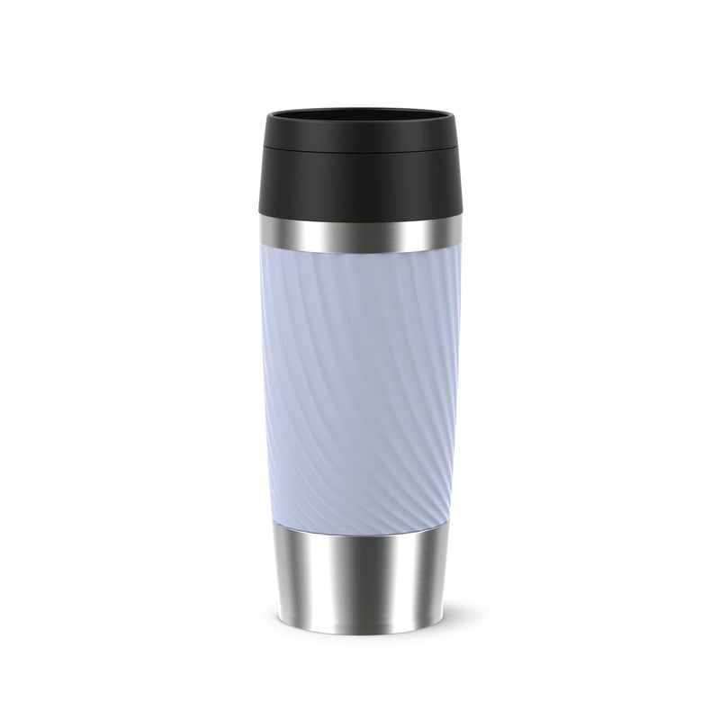 Termoska Emsa Travel Mug Classic Twist 0,36 l, levanduľová, nepriepustná, vhodná do umývačky riadu, skrutkovací uzáver Comfort, 4 h teplý, 8 h studený
