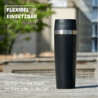 Emsa Travel Mug Coated N2023550 putna termo šalica s poklopcem na navoj, 100% nepropusna, pijenje iz bilo kojeg smjera od 360°, drži hladnim do 12 sati, a toplim do 6 sati 8