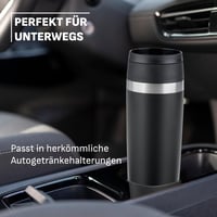Emsa Travel Mug Coated N2023550 putna termo šalica s poklopcem na navoj, 100% nepropusna, pijenje iz bilo kojeg smjera od 360°, drži hladnim do 12 sati, a toplim do 6 sati 3