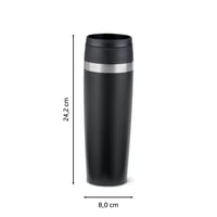 Emsa Travel Mug Coated N2023550 putna termo šalica s poklopcem na navoj, 100% nepropusna, pijenje iz bilo kojeg smjera od 360°, drži hladnim do 12 sati, a toplim do 6 sati 10