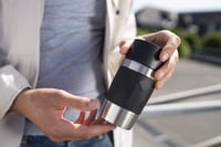 Emsa Travel Mug Compact N21601 termo šalica 300 ml, nehrđajući čelik, 3h toplo 6h hladno, 100% nepropusna, otvor za piće 360°, crna 7