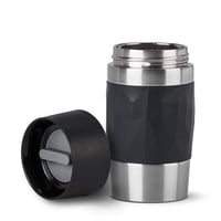 Emsa Travel Mug Compact N21601 termo šalica 300 ml, nehrđajući čelik, 3h toplo 6h hladno, 100% nepropusna, otvor za piće 360°, crna 2