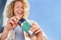 Termoska Emsa Travel Mug Compact 300 ml, nehrdzavejúca oceľ, 360° otvor na pitie, nepriepustná, vhodná do umývačky riadu, zelená 4