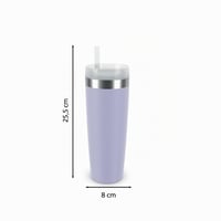 Emsa Travel Mug Cool nerezový termo hrnček so slamkou, 0,5 l, levanduľový – Mierne poškodený (stav: pozri 2. obrázok) 10