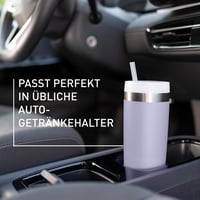 Emsa Travel Mug Cool nerezový termo hrnček so slamkou, 0,5 l, levanduľový – Mierne poškodený (stav: pozri 2. obrázok) 7