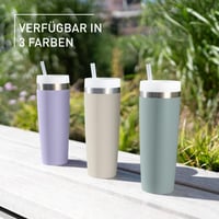 Emsa Travel Mug Cool nerezový termo hrnček so slamkou, 0,5 l, levanduľový – Mierne poškodený (stav: pozri 2. obrázok) 9