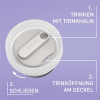Emsa Travel Mug Cool nerezový termo hrnček so slamkou, 0,5 l, levanduľový – Mierne poškodený (stav: pozri 2. obrázok) 8