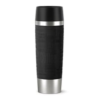Emsa Travel Mug Grande vakuumska termo šalica, 500 ml, crna, otvor za piće od 360°, 6h toplo / 12h hladno, nehrđajući čelik, Easy Quick-Press 1
