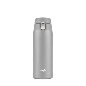 Emsa Travel Mug Light N21510 termosz bögre 400 ml, rozsdamentes acél, 8h meleg 16h hideg, 100% szivárgásmentes, mosogatógépálló, szürke