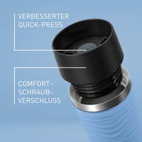 Cană Termos Emsa Travel Mug Wave 500 ml pentru Călătorii, Oțel Inoxidabil, Deschidere 360°, 6h Cald/12h Rece, 100% Etanș, Albastru Pastel, N20226 5