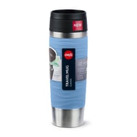 Cană Termos Emsa Travel Mug Wave 500 ml pentru Călătorii, Oțel Inoxidabil, Deschidere 360°, 6h Cald/12h Rece, 100% Etanș, Albastru Pastel, N20226 10