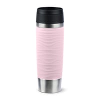 Termoska Emsa Travel Mug Wave, 0,5 litra, pastelovo ružová, nehrdzavejúca oceľ, 360° otváranie na pitie, 6 h teplé a 12 h studené, 100 % nepriepustná 1