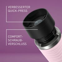 Termoska Emsa Travel Mug Wave, 0,5 litra, pastelovo ružová, nehrdzavejúca oceľ, 360° otváranie na pitie, 6 h teplé a 12 h studené, 100 % nepriepustná 5