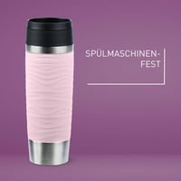 Termoska Emsa Travel Mug Wave, 0,5 litra, pastelovo ružová, nehrdzavejúca oceľ, 360° otváranie na pitie, 6 h teplé a 12 h studené, 100 % nepriepustná 3